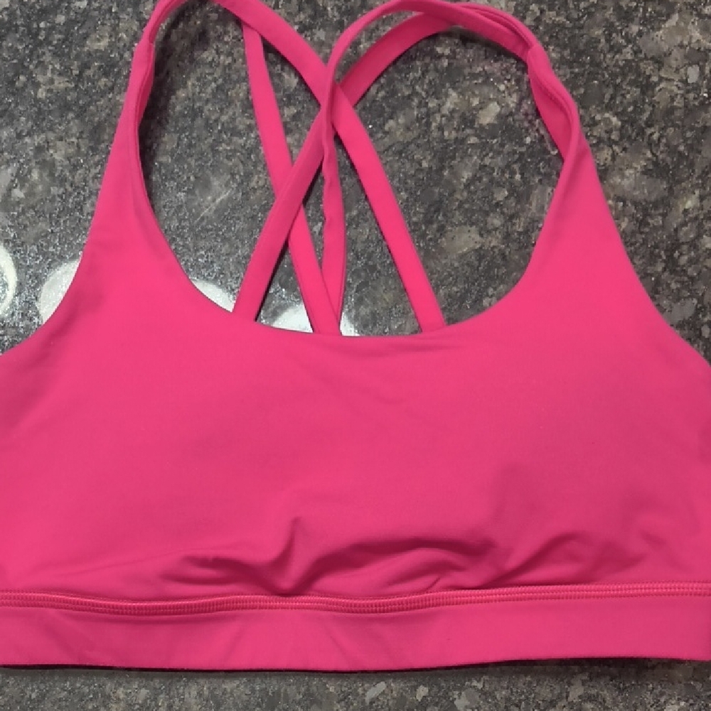 Lululemon Pink Sports Bra Moisture-Wicking Racerback